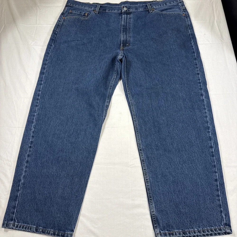 JEANS TAPERED LEVIS 550 MENS 48X30 RELAXED 100% COTTON DENIM DUNGAREE